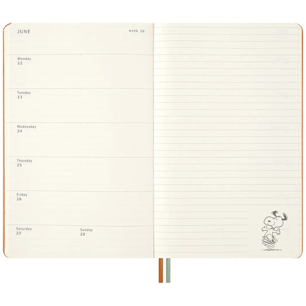 Щотижневик Moleskine 2026 Peanuts середній Помаранчевий 8056999277147