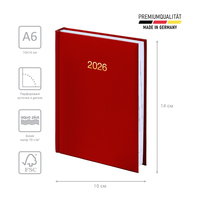 Фото Щоденник Brunnen 2026 кишеньковий Miradur червоний 73-736 60 206