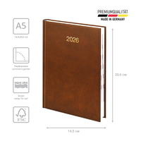 Фото Щоденник Brunnen 2026 Стандарт Miradur коричневий 73-795 60 706