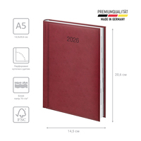 Фото Щоденник Brunnen 2026 Стандарт Torino марсала 73-795 38 296