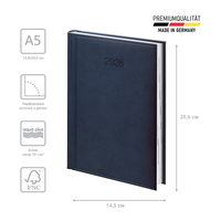 Фото Щоденник Brunnen 2026 Стандарт Torino синій 73-795 38 306