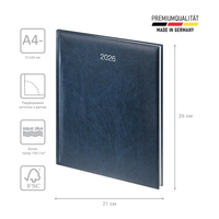 Фото Тижневик Brunnen 2026 Бюро Miradur синій 73-761 60 306