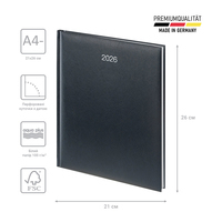 Фото Тижневик Brunnen 2026 Бюро Miradur чорний 73-761 60 906