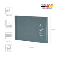 Фото Тижневик Brunnen 2026 кишеньковий Linesse нічний синій 73-755 69 836