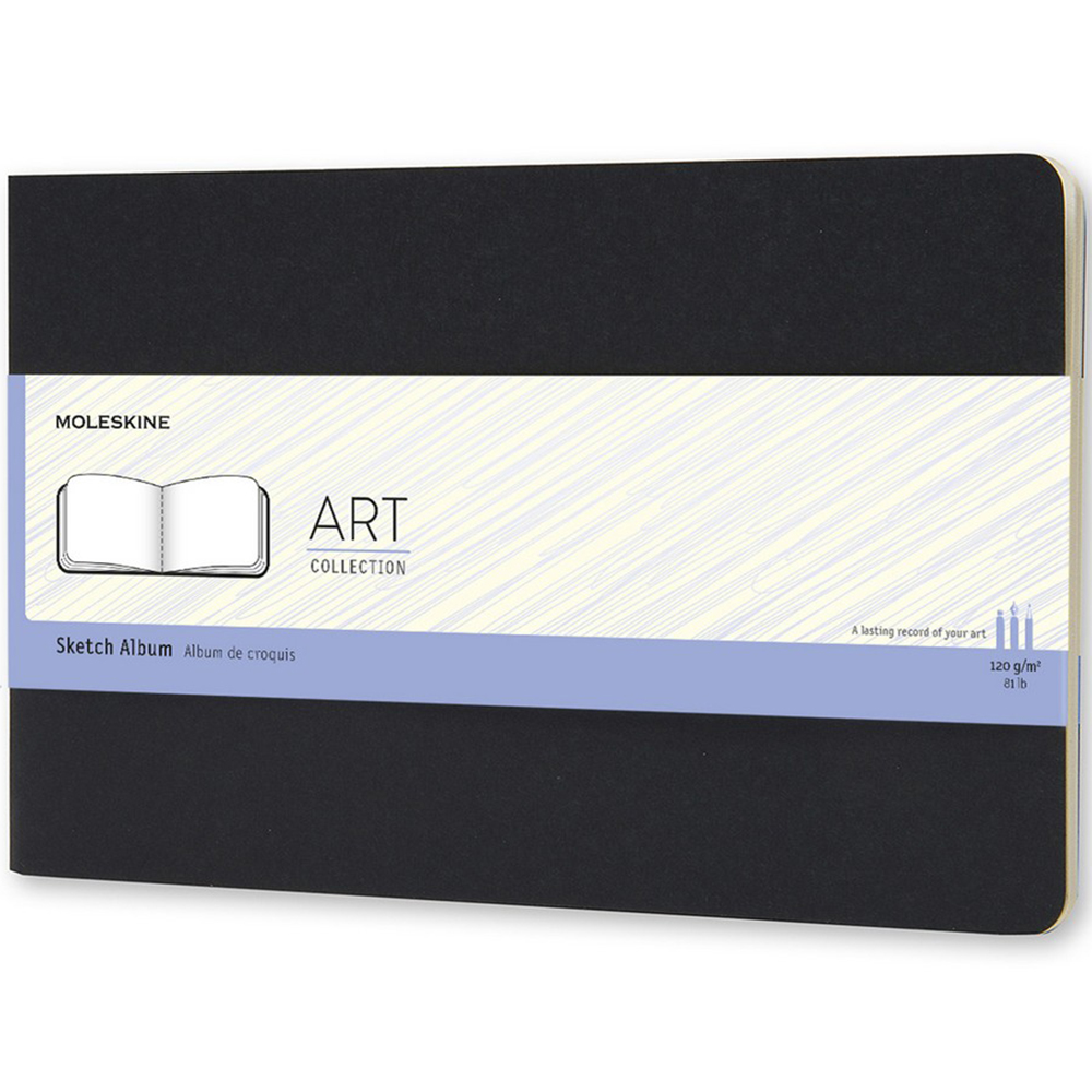 Скетчбук Moleskine Art Cahier для Малювання 13 х 21 см 88 сторінок без лініювання Чорний 9788867323364