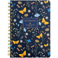 Фото Блокнот на спіралі Axent TR, Secret Garden 3 8473-3-A-TR, А5, 80 листів, клітина, тверда обкладинка