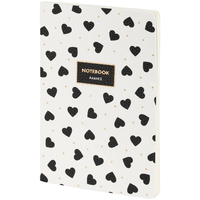 Блокнот Axent Black and White 8473-3-A-TR, А5, 60 листів, клітка, м'яка обкладинка