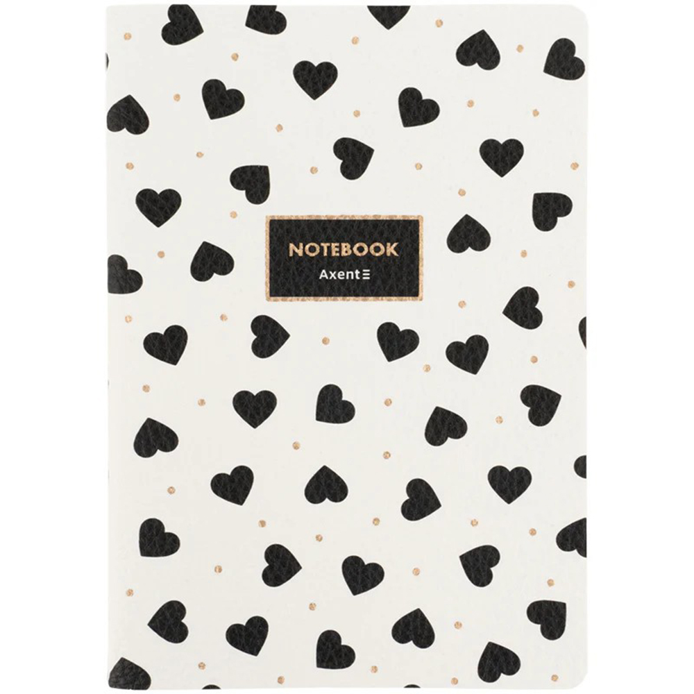 Блокнот Axent Black and White 8473-3-A-TR, А5, 60 листів, клітка, м'яка обкладинка