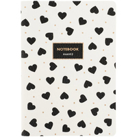 Блокнот Axent Black and White 8473-3-A-TR, А5, 60 листів, клітка, м'яка обкладинка