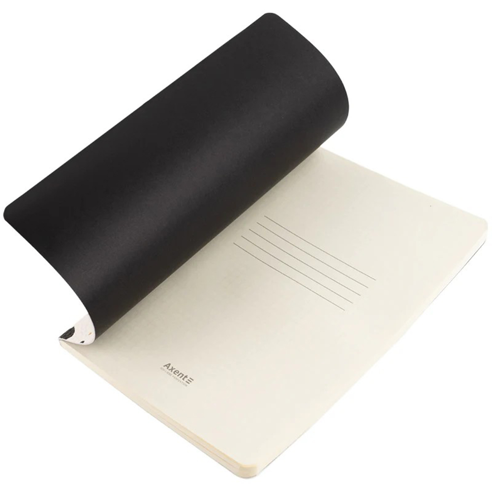 Блокнот Axent Black and White 8473-3-A-TR, А5, 60 листів, клітка, м'яка обкладинка