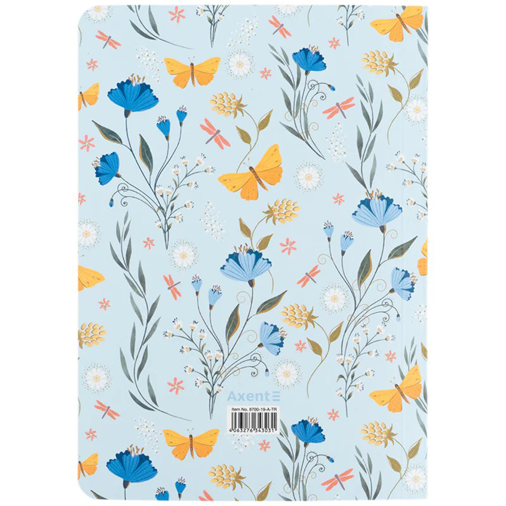 Блокнот Axent TR, Secret Garden 3 8700-19-A-TR, А5, 80 листів, клітка, м'яка обкладинка