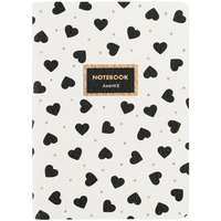 Фото Блокнот Axent Black and White 8711-7-A, А6, 60 листів, клітка, м'яка обкладинка