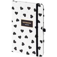 Фото Блокнот Axent Black and White 8621-10-A, А6, 96 листів, клітка, тверда обкладинка