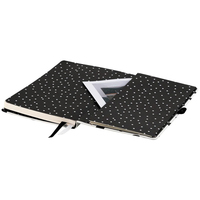 Блокнот Axent Black and White 8621-10-A, А6, 96 листів, клітка, тверда обкладинка