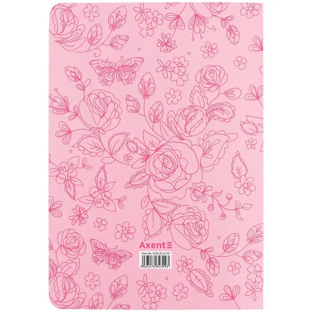 Блокнот Axent Morning Dew 3 8700-25-A-TR, А5, 80 листів, клітка, м'яка обкладинка