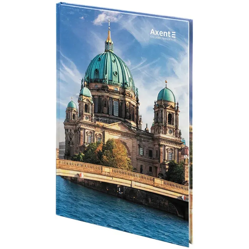 Книга записна Axent City, Berlin 8425-6-A, А4- 203х273 мм, 96 аркушів, клітинка