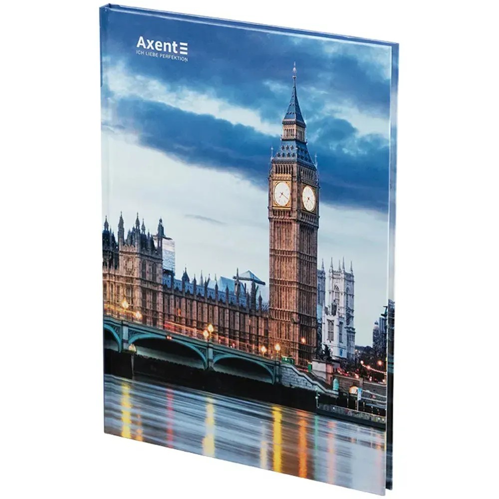 Книга записна Axent City, London 8425-5-A, А4- 203х273 мм, 96 аркушів, клітинка